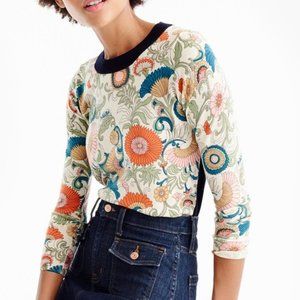 NEW J.Crew Tippi Sweater in Ornate Floral Pattern